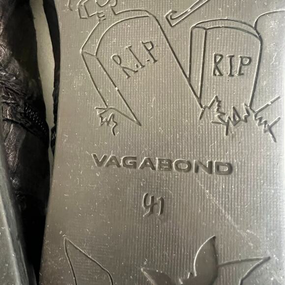 VagaBond Women's Boots Size US 10.5 EU 41 Leather Black Wingtip J Toe - Picture 14 of 15